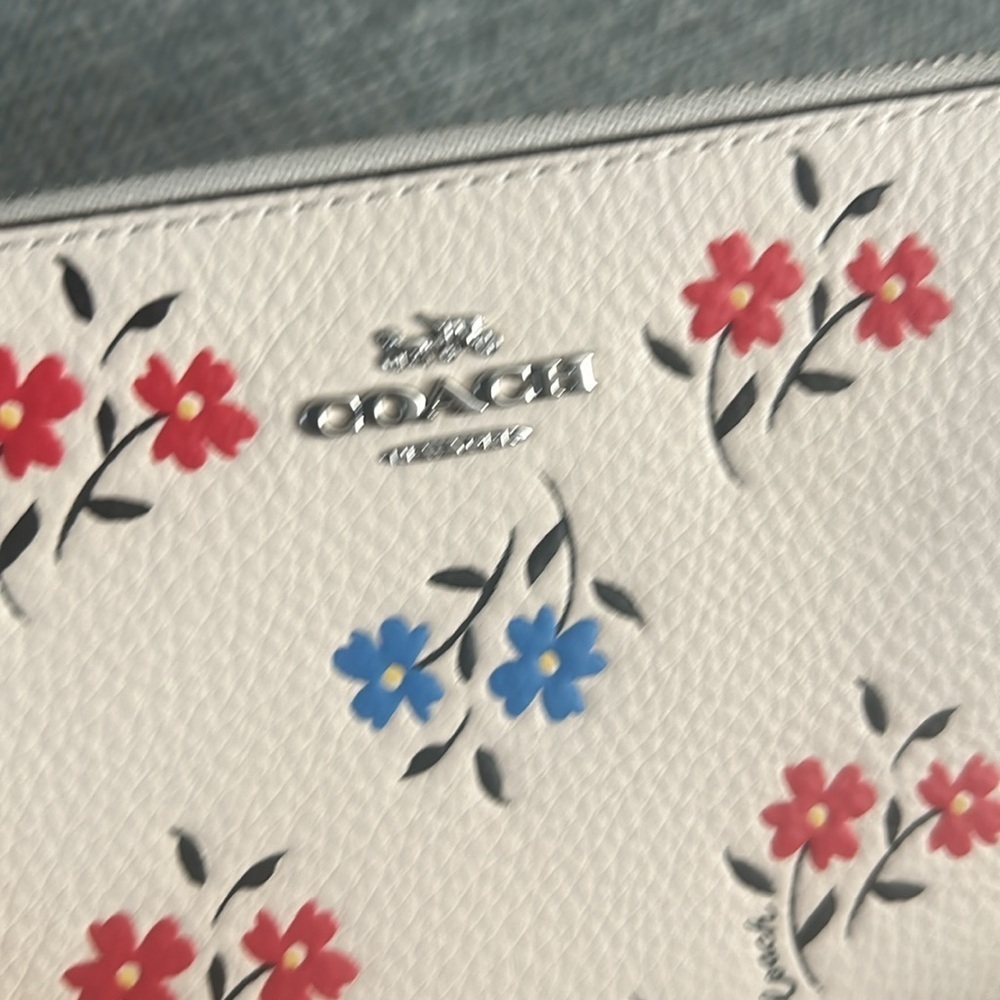 Coach Floral Wristlet in Cream - Picture 8 of 8